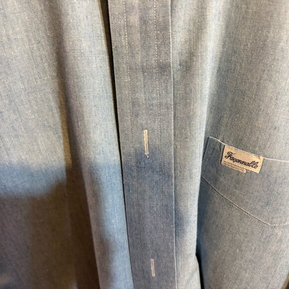 FACONNABLE Denim shirt - Blue Size Large - Picture 3 of 4